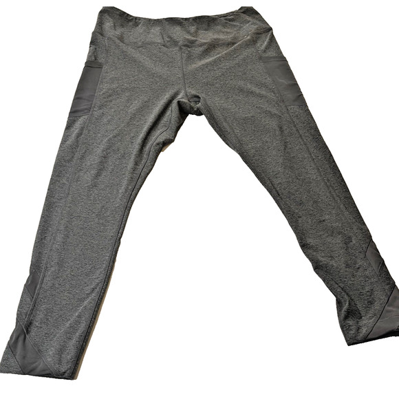 Mondetta Womens XL Grey Leggings High Rise Workout Pockets Athletic Yoga Pants - Picture 2 of 9